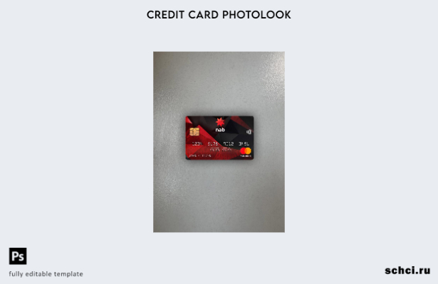 цифровая загрузка США NAB Bank Mastercard фотоизображение переднего шаблона